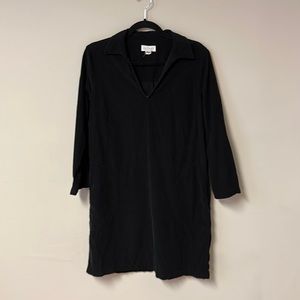 Velvet by Graham and Spencer Black Shirt Dress (Dark Academia)